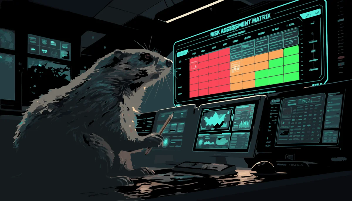 A marmot analyses a risk matrix